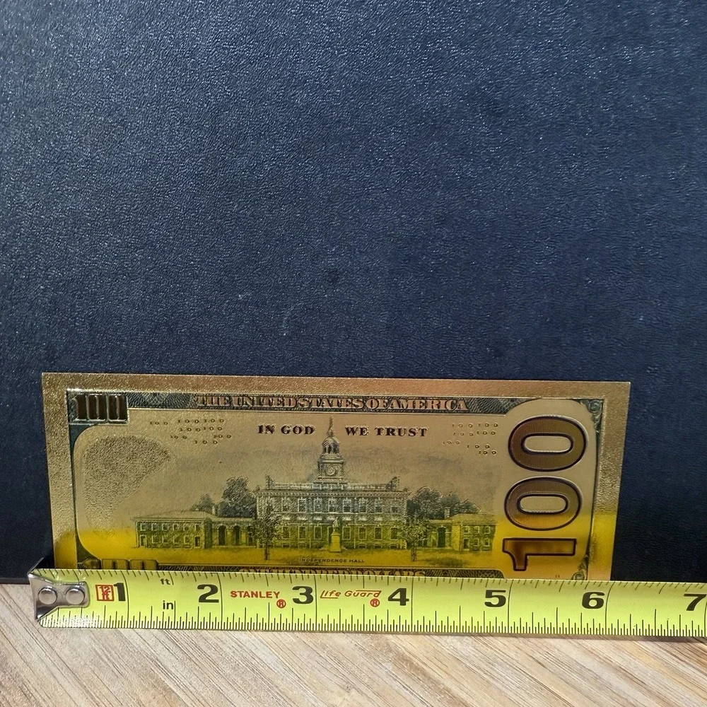 24K GOLD Plated Foil $100 Dollar Bill‎ Collectible Novelty Collection Note Gift